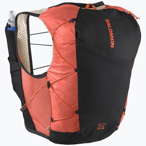 Дамска жилетка за бягане Salomon Active Skin 12 Set emerglow/black
