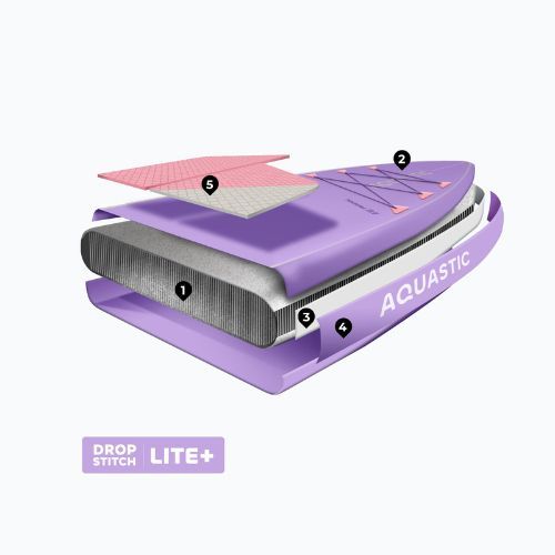 Комплект надуваема дъска SUP AQUASTIC Touring 11'6" purple