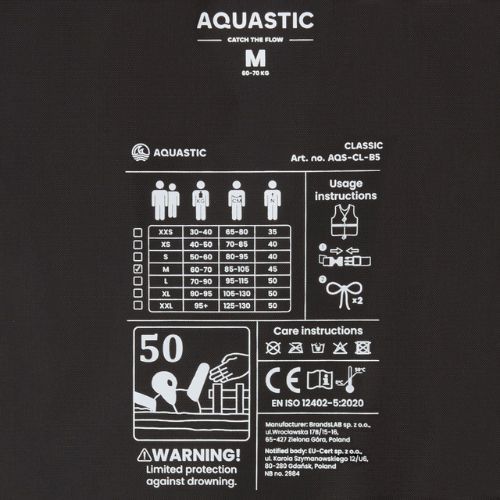 AQUASTIC Classic 50N червена жилетка за спускане