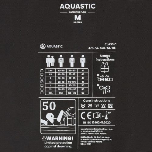 AQUASTIC Classic 50N оранжева жилетка за спускане