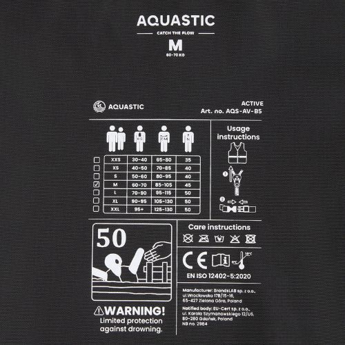 AQUASTIC Active 50N червена предпазна жилетка
