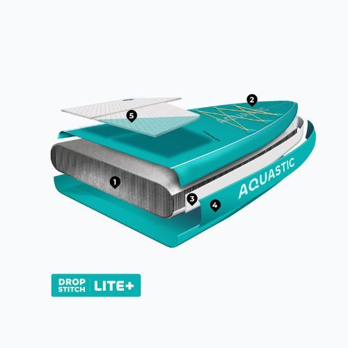 SUP AQUASTIC Туристическа дъска 12'6" зелена