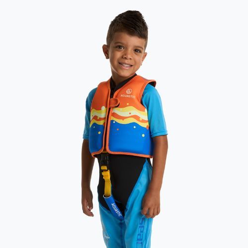 Спасителна жилетка AQUASTIC Junior orange/blue