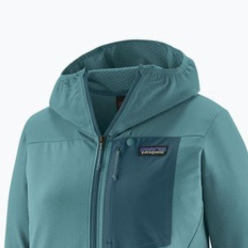 Дамско софтшел яке Patagonia R1 CrossStrata Hoody wetland blue