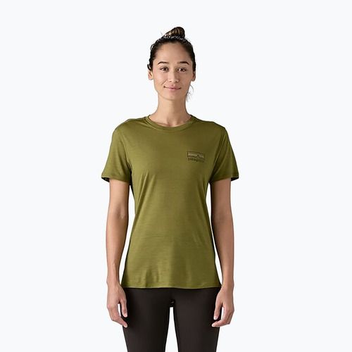 Дамска риза Patagonia Cap Cool Merino Blend Graphic Shirt fitz roy загуба: изплакнато зелено