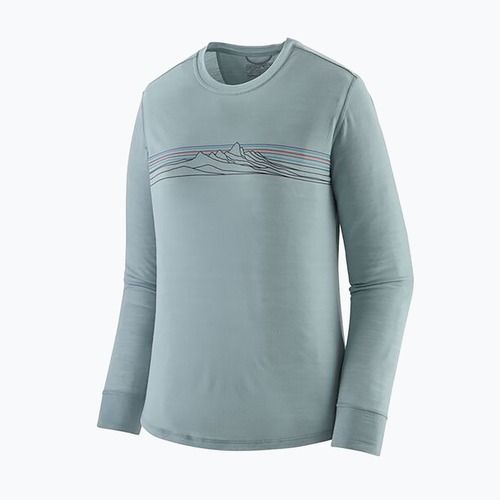 Patagonia Cap Cool Merino Blend Graphic stripe longsleeve за жени: thermal blue