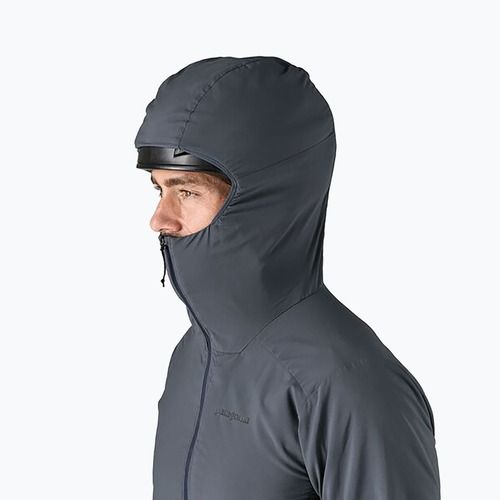 Мъжко хибридно яке Patagonia Nano-Air Ultralight с пълноцип и качулка в цвят смолисто синьо