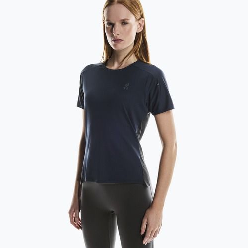 Дамска тениска за бягане On Performance-T navy/black