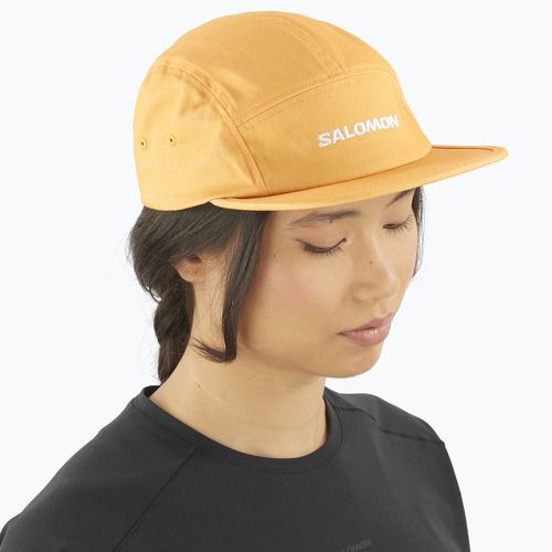 Salomon 5 панелна топла бейзболна шапка в цвят кайсия
