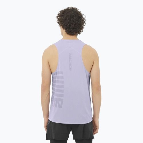 Мъжки потник за бягане Salomon Sense Aero Singlet GFX cosmic sky