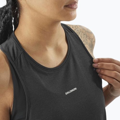 Дамски потник за бягане Salomon SHAKEout Core Tank deep black
