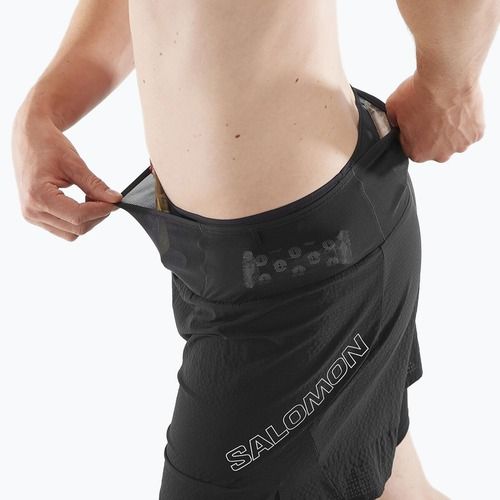 Мъжки шорти за бягане Salomon Sense 2IN1 deep black