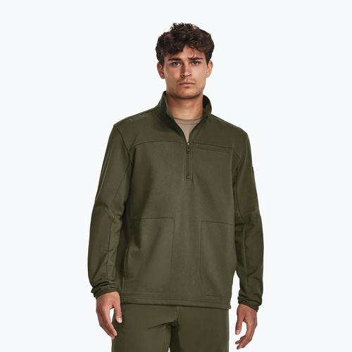 Мъжки суитшърт Under Armour Tactical Rival Job Fleece 1/4 Zip marine от зелен