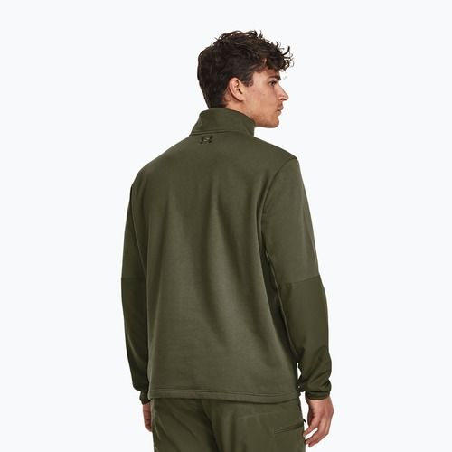 Мъжки суитшърт Under Armour Tactical Rival Job Fleece 1/4 Zip marine от зелен