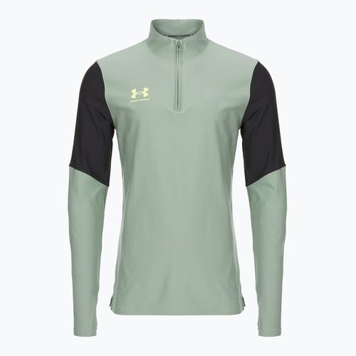 Мъжки футболен суитшърт Under Armour Challenger Pro 1/4 Zip силикаево зелено / черно / соник жълто
