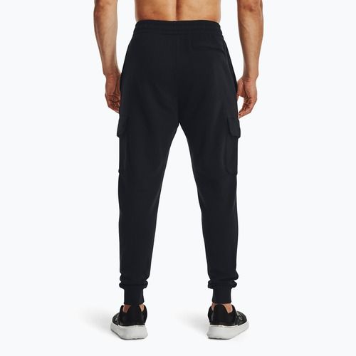 Мъжки панталони Under Armour Rival Fleece Cargo Jogger black / white