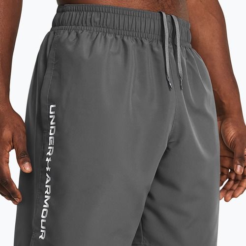 Мъжки шорти за тренировка Under Armour Woven Wordmark castlerock/white