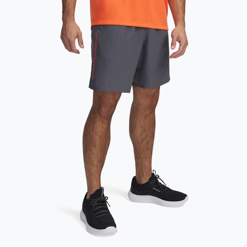 Мъжки шорти за тренировка Under Armour Woven Wordmark castlerock/fire