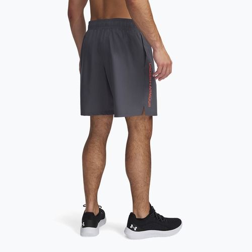 Мъжки шорти за тренировка Under Armour Woven Wordmark castlerock/fire