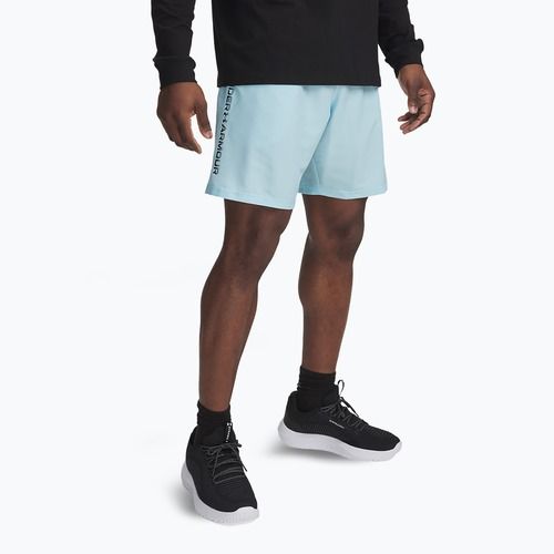 Мъжки шорти за тренировка Under Armour Woven Wordmark stream/black