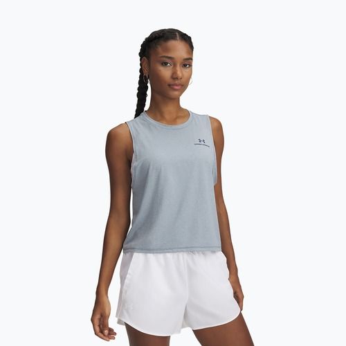Under Armour Rush Energy Crop Tank дамски потник за тренировка downpour grey/downpour grey