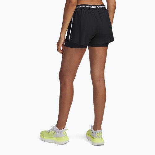 Тренировъчни шорти за жени Under Armour Tech Play Up 2in1 black / black / white