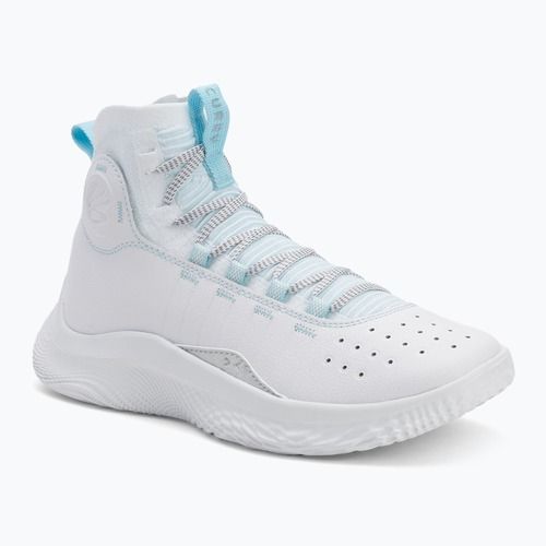 Баскетболни обувки Under Armour CURRY 4 FLOTRO бяло/поток/металическо сребро