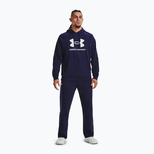 Мъжки суитшърт Under Armour Rival Fleece Logo HD midnight navy/white