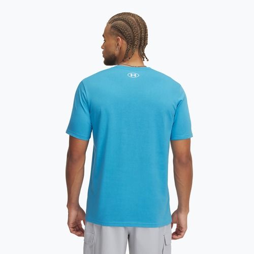 Мъжка тренировъчна тениска Under Armour ABC Camo Boxed Logo ефирно синьо/бяло
