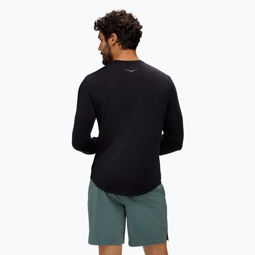 Мъжки тичащ потник с дълъг ръкав HOKA Essential LS Tee black