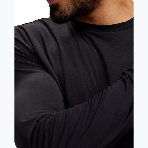 Мъжки тичащ потник с дълъг ръкав HOKA Essential LS Tee black