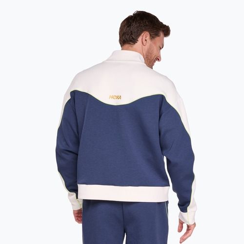 Мъжко яке за бягане HOKA Kaitoro Knit alabaster / versity navy