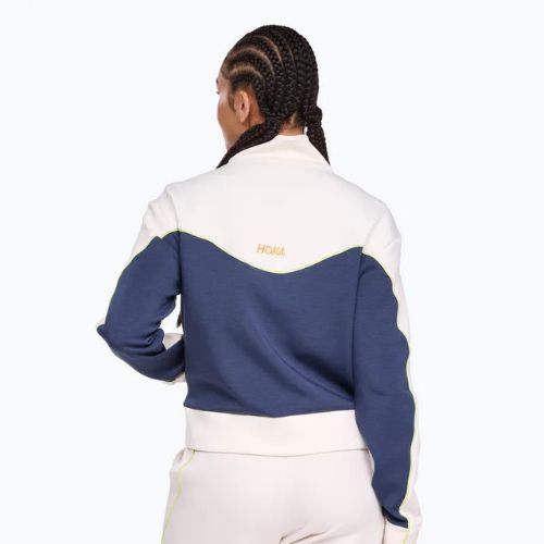 Дамско яке за бягане HOKA Kaitoro Knit alabaster / varsity navy