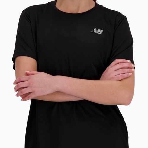 Дамска тениска за бягане New Balance Essentials SS черна