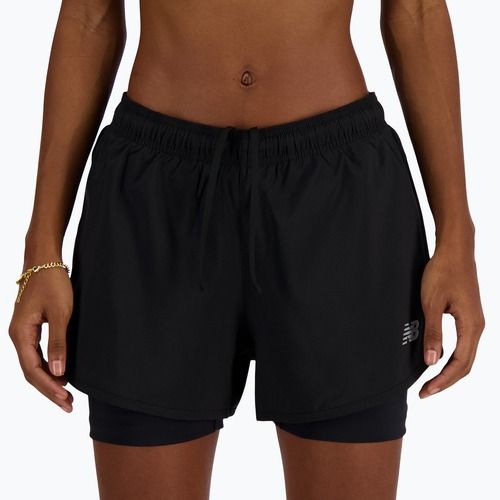 Дамски шорти за бягане New Balance Sport Essentials 2IN1 черни