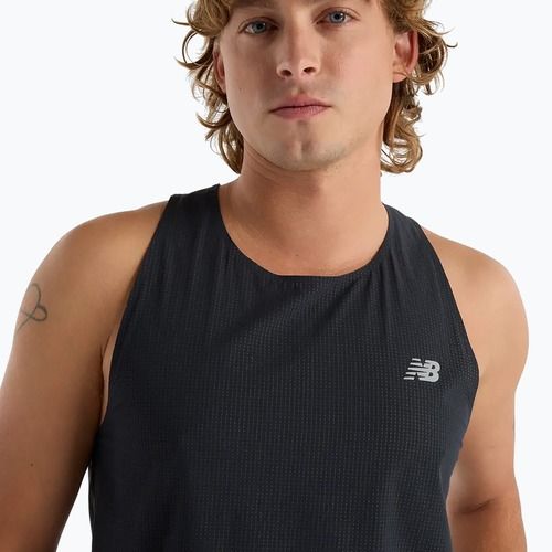 Мъжки New Balance Race Day Ultra Light Singlet черен горнище за бягане