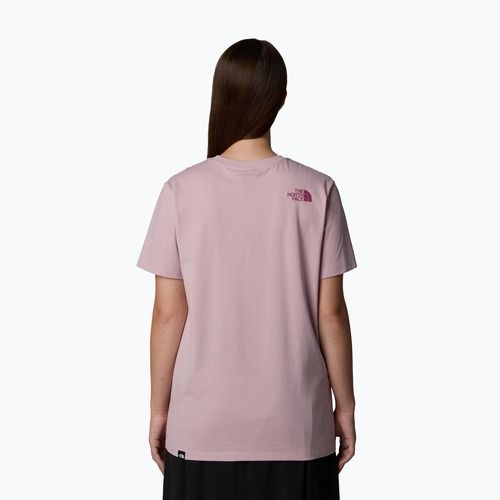 The North Face дамска тениска Relaxed Easy Tee metal pink/cyber berry