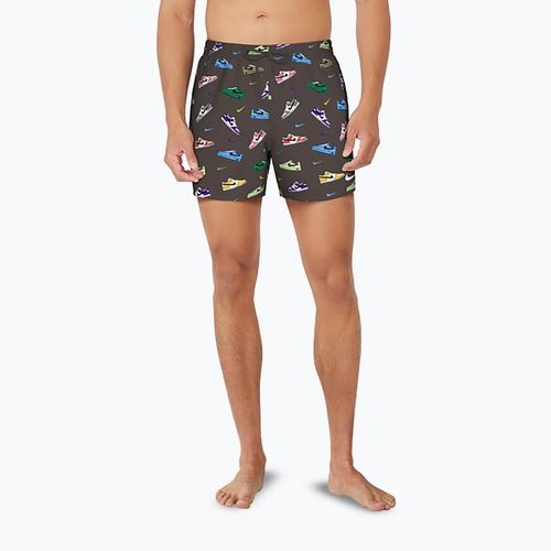 Мъжки къси панталони за плуване Nike Multi Print 5" Volley в бароково кафяво