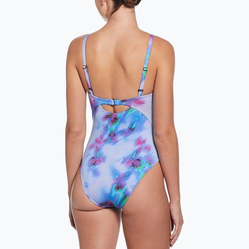 Дамски бански от една част Nike Floral Blur V-Neck hydrangeas