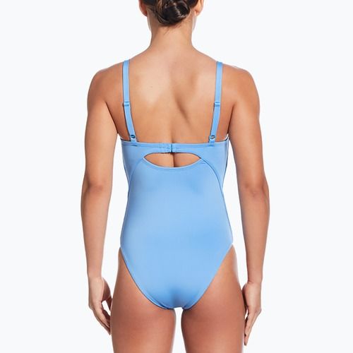 Дамски бански костюм от една част Nike Essential V-Neck university blue