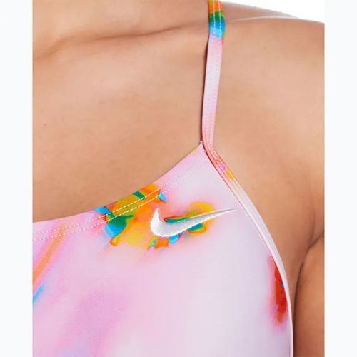Дамски бански от една част Nike Hydrastrong Cutout с розова пяна