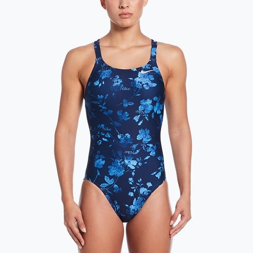 Дамски бански костюм от една част Nike Hydrastrong Fastback midnight navy