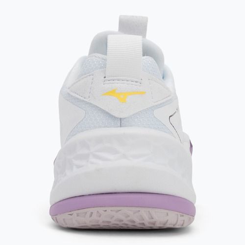 Mizuno Wav Stealth Neo 2 обувки за хандбал бяло / морска боровинка / праскова parfait