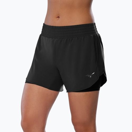 Дамски къси панталони за бягане Mizuno 2IN1 4.5" черни