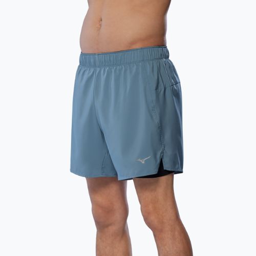 Мъжки къси панталони за бягане Mizuno Core 5.5" 2IN1 citadel