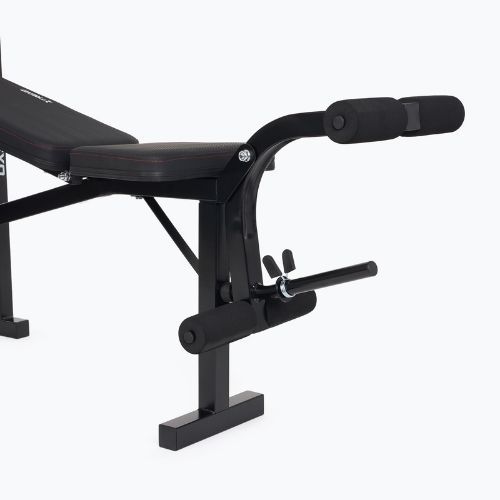 Тренировъчна пейка XTREXO BenchFit Lite със стойка и щанга черна