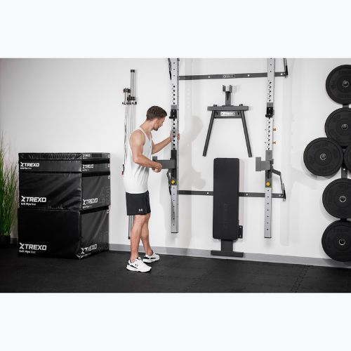 Стенна клетка TREXO Mercury с пейка и стойка за плочи черна