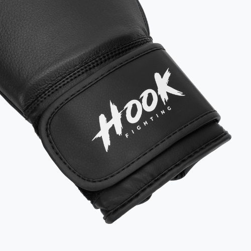 HOOK FIGHTING Готови за бой кожени боксови ръкавици черни