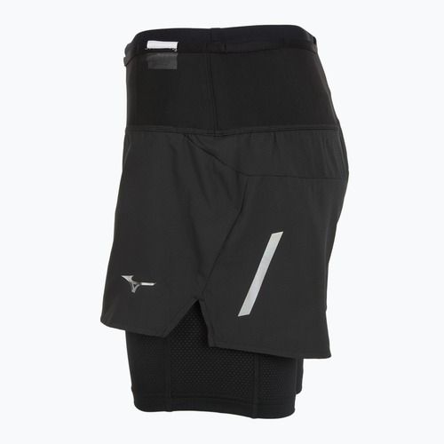 Дамски шорти за бягане Mizuno Trail ER 2IN1 black