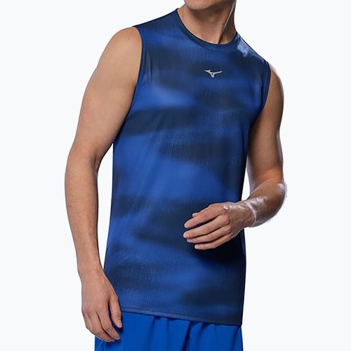 Мъжка тениска за бягане Mizuno Core Graphic без ръкави reflex blue